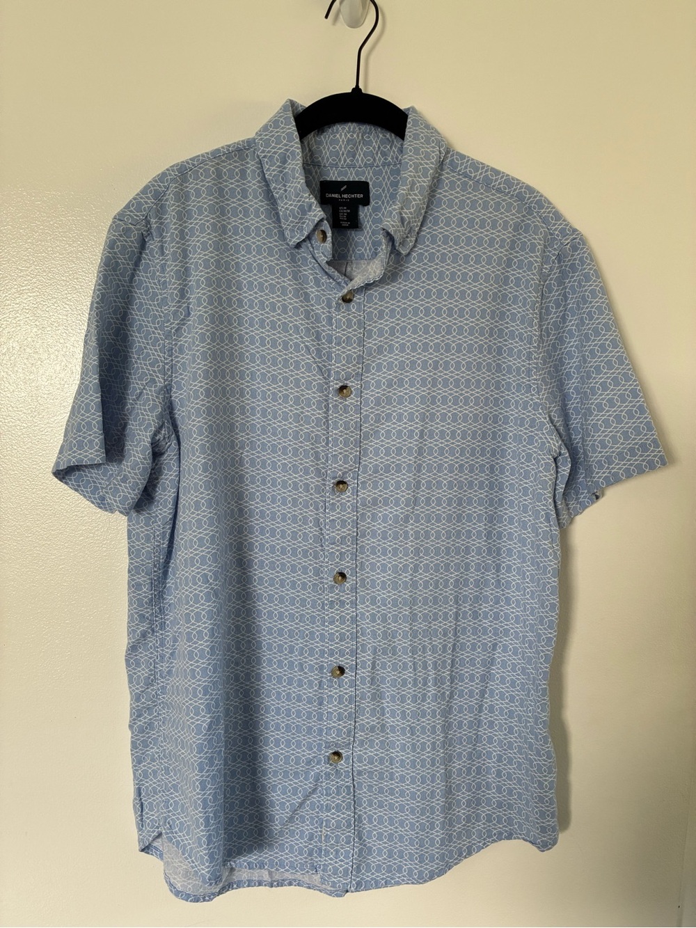Daniel Hechter Light Blue Short-Sleeve Button-Up Shirt